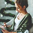 christmas girl on ipad